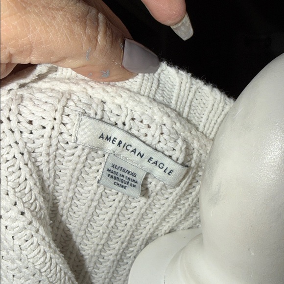 American Eagle Outfitters Women's Cream Knit Sweater - Picture 4 of 4
